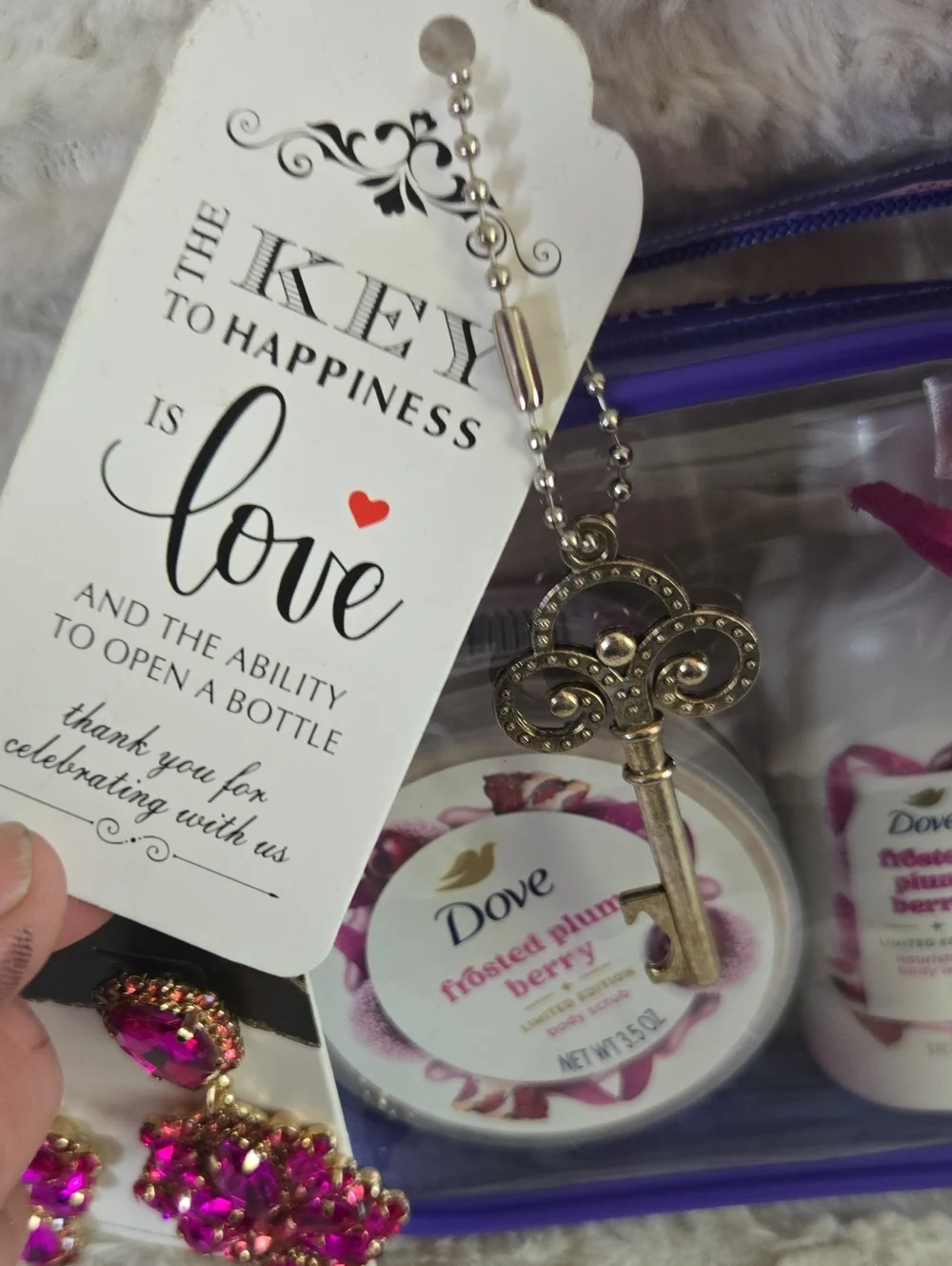 Accessories Gift Set with Purple Flower Accent